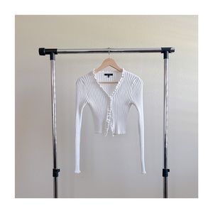 LOVE TREE Ribbed Lettuce Hem Long Sleeve